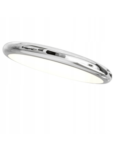 Plafon sufitowy Piatto Cromo 80 cm LED - elegancka lampa do salonu i jadalni z chromowanym wykończeniem