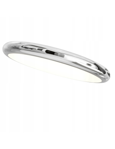 Plafon sufitowy Piatto Cromo 80 cm LED - elegancka lampa do salonu i jadalni z chromowanym wykończeniem