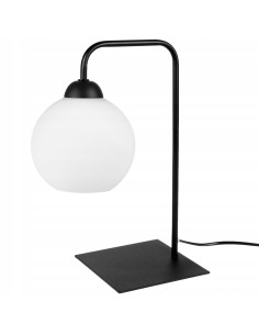 Lampa stojąca ELIZA z nowoczesnym designem, idealna do sypialni, salonu i gabinetu w czerni i bieli.