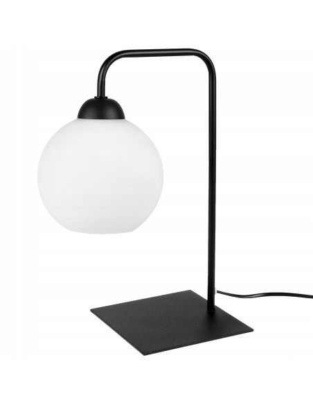 Lampa stojąca ELIZA z nowoczesnym designem, idealna do sypialni, salonu i gabinetu w czerni i bieli.