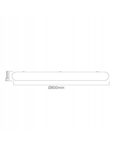 Plafon sufitowy Piatto Cromo 80 cm LED - elegancka lampa do salonu i jadalni z chromowanym wykończeniem