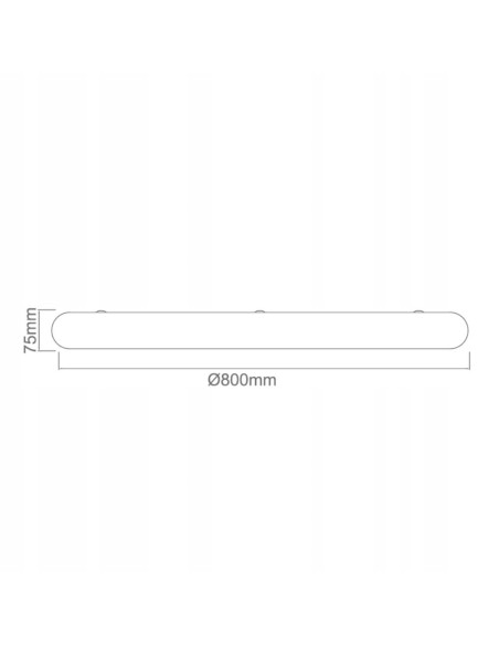 Plafon sufitowy Piatto Cromo 80 cm LED - elegancka lampa do salonu i jadalni z chromowanym wykończeniem