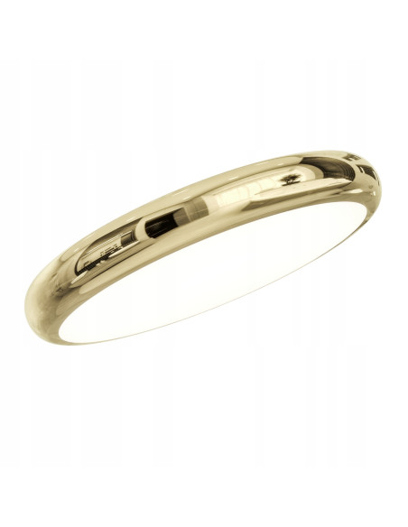 Plafon sufitowy Piatto Gold Ø80 cm - eleganckie oświetlenie z metalicznym blaskiem dla nowoczesnych wnętrz