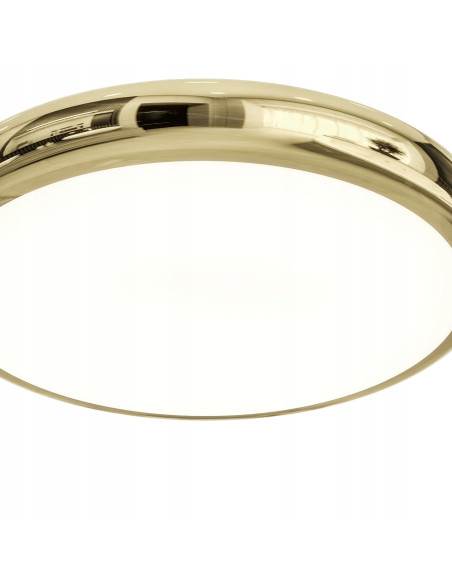 Plafon sufitowy Piatto Gold Ø80 cm - eleganckie oświetlenie z metalicznym blaskiem dla nowoczesnych wnętrz