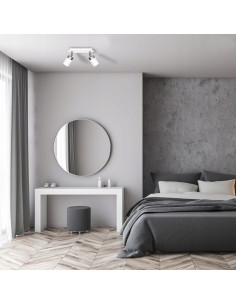 Kinkiet JOKER Double - Lampa Glamour w Chromie i Bieli od MiLAGRO do Eleganckich Wnętrz 2