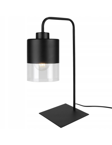 Lampa biurkowa ROMA E27 z eleganckim zakrzywionym ramieniem – nowoczesne oświetlenie do minimalistycznych wnętrz