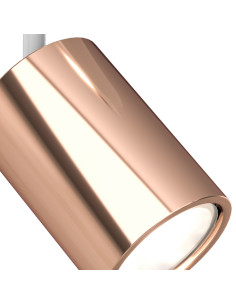 Lampa Cylindryczna Kika Track Bianco/Różowe Złoto - Elegancki Plafon Nowoczesny do Wnętrz 2