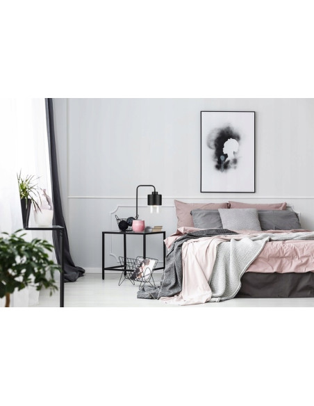 Lampa biurkowa ROMA E27 z eleganckim zakrzywionym ramieniem – nowoczesne oświetlenie do minimalistycznych wnętrz