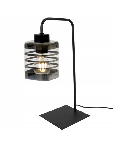 Lampa stołowa Helix z dekoracyjnym szkłem - elegancki element oświetleniowy do nowoczesnych wnętrz