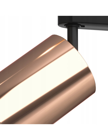 Lampa sufitowa Kika Track Nero/Różowe Złoto – nowoczesny akcent do biura i eleganckich wnętrz