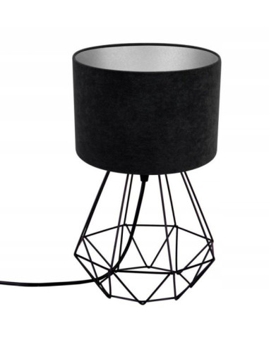 Lampa nocna MEDIOLAN z eleganckim abażurem i srebrnym wnętrzem - stylowe oświetlenie do nowoczesnych wnętrz