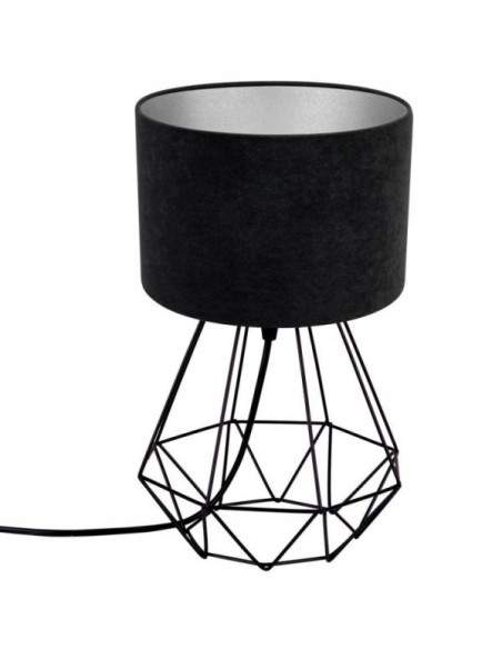 Lampa nocna MEDIOLAN z eleganckim abażurem i srebrnym wnętrzem - stylowe oświetlenie do nowoczesnych wnętrz