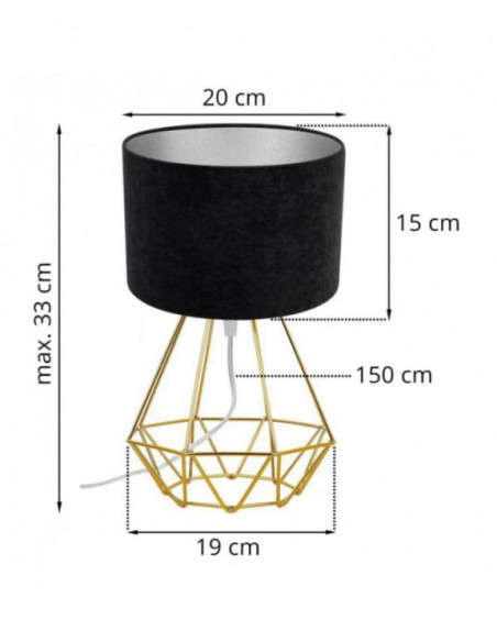 Lampa nocna MEDIOLAN z eleganckim abażurem i srebrnym wnętrzem - stylowe oświetlenie do nowoczesnych wnętrz
