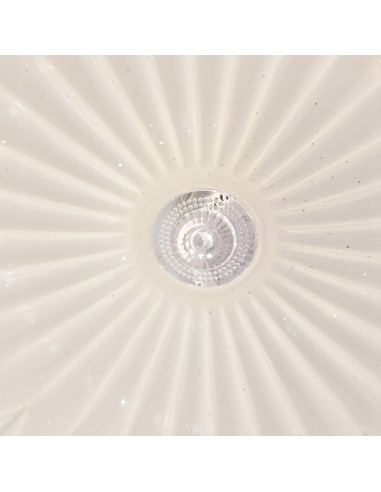 Plafon LED Zivora 40 cm - nowoczesne oświetlenie sufitowe w kształcie kwiatka, 4000K, 23W, biały, idealny do dużych wnętrz.