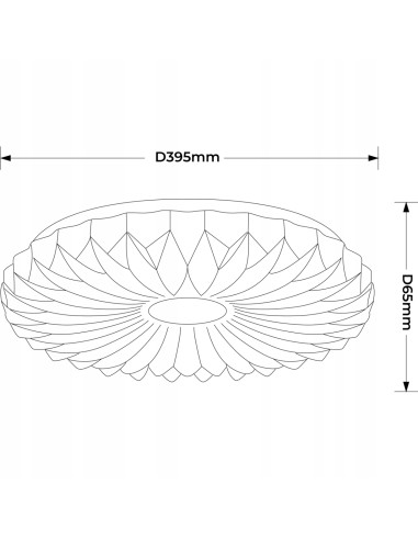 Plafon LED Zivora 40 cm - nowoczesne oświetlenie sufitowe w kształcie kwiatka, 4000K, 23W, biały, idealny do dużych wnętrz.