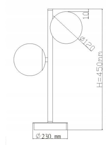Lampa biurkowa DORADO z regulacją, czarny stelaż, eleganckie białe klosze, nowoczesna, 2 źródła światła G9