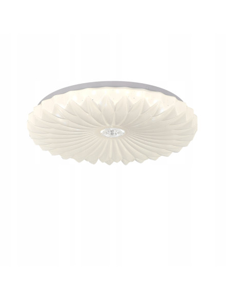 Plafon LED Zivora, 33 cm, biały z falistym wzorem, neutralne światło 4000K, nowoczesny design do wnętrz