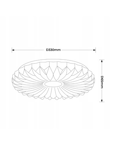 Plafon LED Zivora, 33 cm, biały z falistym wzorem, neutralne światło 4000K, nowoczesny design do wnętrz