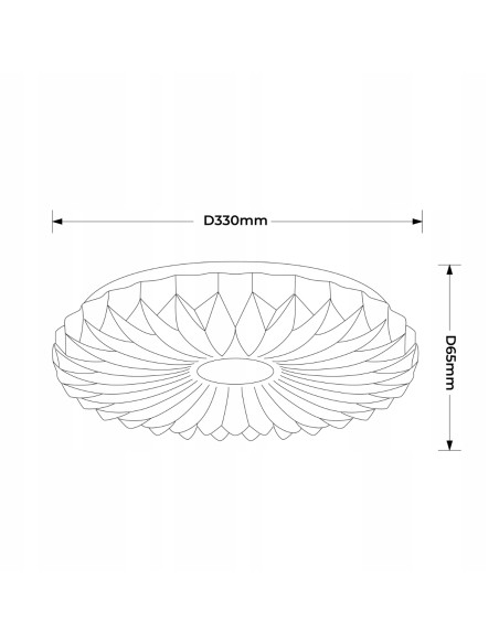 Plafon LED Zivora, 33 cm, biały z falistym wzorem, neutralne światło 4000K, nowoczesny design do wnętrz