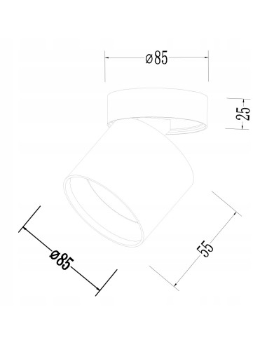Lampa sufitowa Kendal, biała, minimalistyczna, z ruchomym źródłem światła, idealna do kuchni i nie tylko.