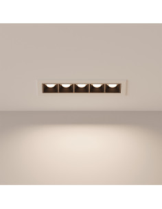 Nowoczesna Listwa LED Solar 5x10W - Eleganckie Oświetlenie Podtynkowe do Korytarzy i Garderób w Białym i Czarnym