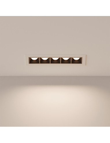 Nowoczesna Listwa LED Solar 5x10W - Eleganckie Oświetlenie Podtynkowe do Korytarzy i Garderób w Białym i Czarnym