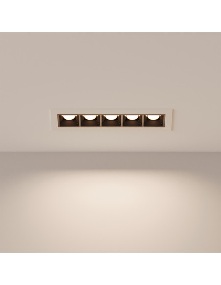 Nowoczesna Listwa LED Solar 5x10W - Eleganckie Oświetlenie Podtynkowe do Korytarzy i Garderób w Białym i Czarnym