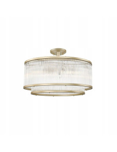 Lampa sufitowa SERGIO w złocie z kryształami – nowoczesny plafon do eleganckich wnętrz marki Zuma Line