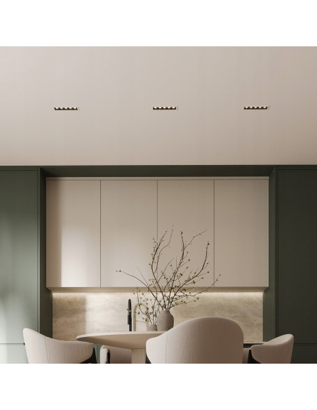 Nowoczesna Listwa LED Solar 5x10W - Eleganckie Oświetlenie Podtynkowe do Korytarzy i Garderób w Białym i Czarnym