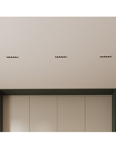 Nowoczesna Listwa LED Solar 5x10W - Eleganckie Oświetlenie Podtynkowe do Korytarzy i Garderób w Białym i Czarnym