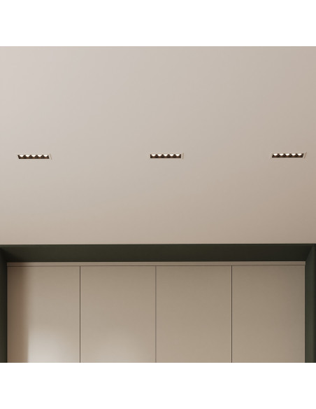 Nowoczesna Listwa LED Solar 5x10W - Eleganckie Oświetlenie Podtynkowe do Korytarzy i Garderób w Białym i Czarnym