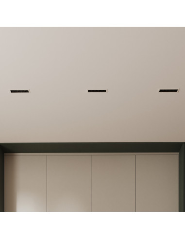 Nowoczesna Listwa LED Solar 5x10W - Eleganckie Oświetlenie Podtynkowe do Korytarzy i Garderób w Białym i Czarnym