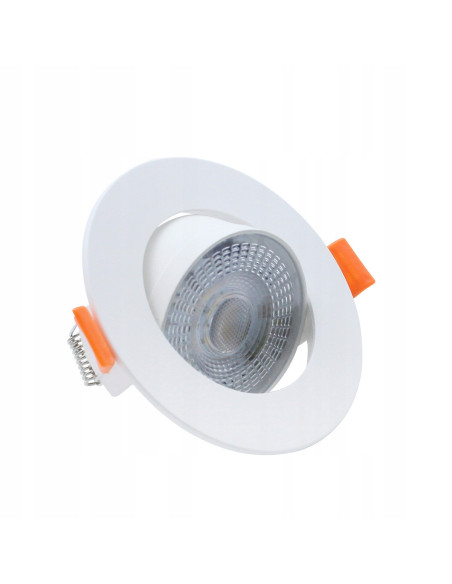 Oczko sufitowe Maxlight Plus LED, białe, regulowane, okrągłe, 3W, zmienna barwa światła CCT, nowoczesny design