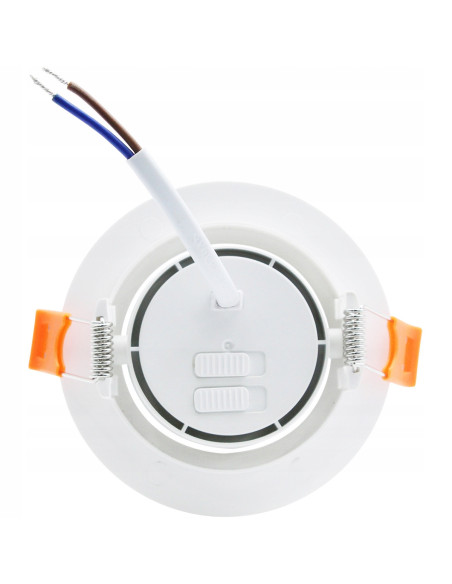 Oczko sufitowe Maxlight Plus LED, białe, regulowane, okrągłe, 3W, zmienna barwa światła CCT, nowoczesny design