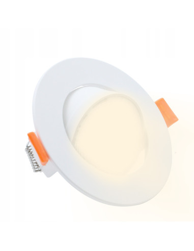Oczko sufitowe Maxlight Plus LED, białe, regulowane, okrągłe, 3W, zmienna barwa światła CCT, nowoczesny design