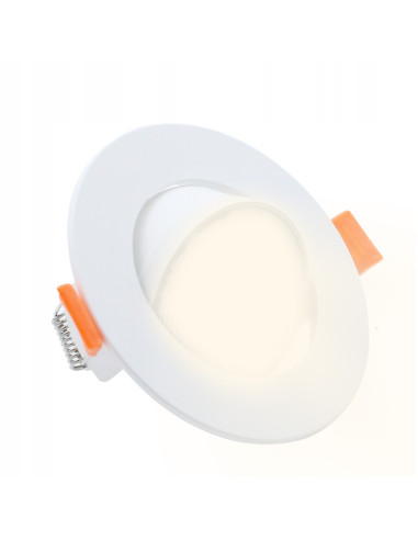 Oczko sufitowe Maxlight Plus LED, białe, regulowane, okrągłe, 3W, zmienna barwa światła CCT, nowoczesny design