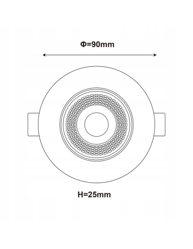 Oczko sufitowe Maxlight Plus LED, białe, regulowane, okrągłe, 3W, zmienna barwa światła CCT, nowoczesny design