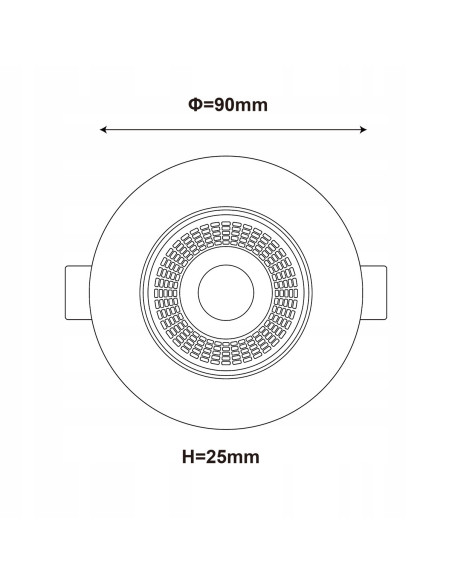 Oczko sufitowe Maxlight Plus LED, białe, regulowane, okrągłe, 3W, zmienna barwa światła CCT, nowoczesny design