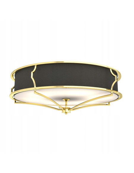 Lampa sufitowa Stesso Gold/Nero L - nowoczesny plafon LED 6-punktowy, eleganckie oświetlenie do jadalni i biura