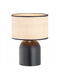 Lampa biurkowa ASPEN z rattanu w czerni - nowoczesny design idealny do biura, salonu i hotelu. 2