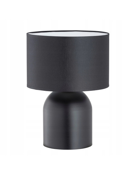 Lampa nocna Aspen z eleganckim czarno-żółtym abażurem - idealna do stylowych wnętrz i wieczornego czytania