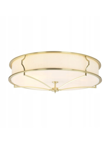 Elegancki Plafon Stesso PL Old Gold M z Białym Kloszem – Glamour i Styl w Twoim Wnętrzu