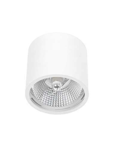 Hermetyczna oprawa sufitowa IP65 biała AR111 do łazienki i biura - elegancki reflektor LED IdeaLed Corto