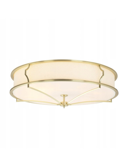 Plafon Stesso L Glamour w Starym Złocie, 6-punktowy, Biała Tkanina - Elegancja i Nowoczesność do Twojego Wnętrza