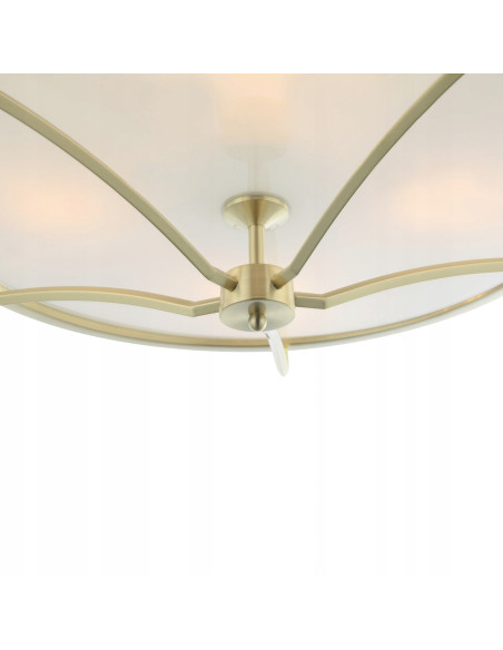 Plafon Stesso L Glamour w Starym Złocie, 6-punktowy, Biała Tkanina - Elegancja i Nowoczesność do Twojego Wnętrza