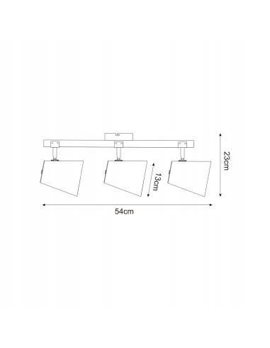 Lampa wisząca ELTI P22077-3TU z drewnem - Klasyczny reflektor E27 w eleganckim czarnym kolorze
