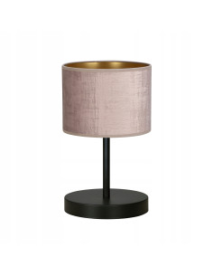 Elegancka lampa stołowa HILDE LN1 BL z welurowym abażurem i złotym akcentem – idealna do nowoczesnych i klasycznych wnętrz