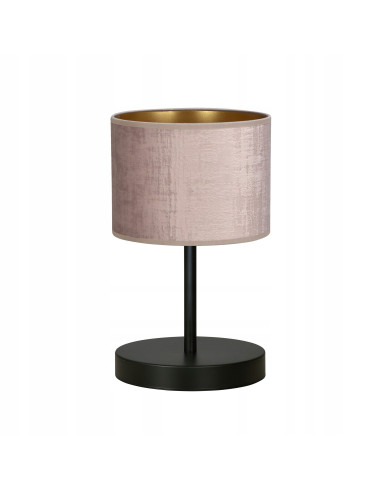 Elegancka lampa stołowa HILDE LN1 BL z welurowym abażurem i złotym akcentem – idealna do nowoczesnych i klasycznych wnętrz
