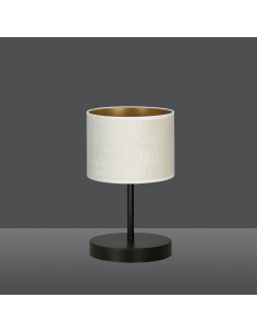 Lampa stołowa HILDE LN1 BL - elegancki dodatek do nowoczesnych i klasycznych wnętrz z welurowym abażurem. 2