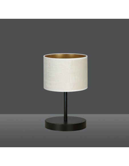 Lampa stołowa HILDE LN1 BL - elegancki dodatek do nowoczesnych i klasycznych wnętrz z welurowym abażurem.